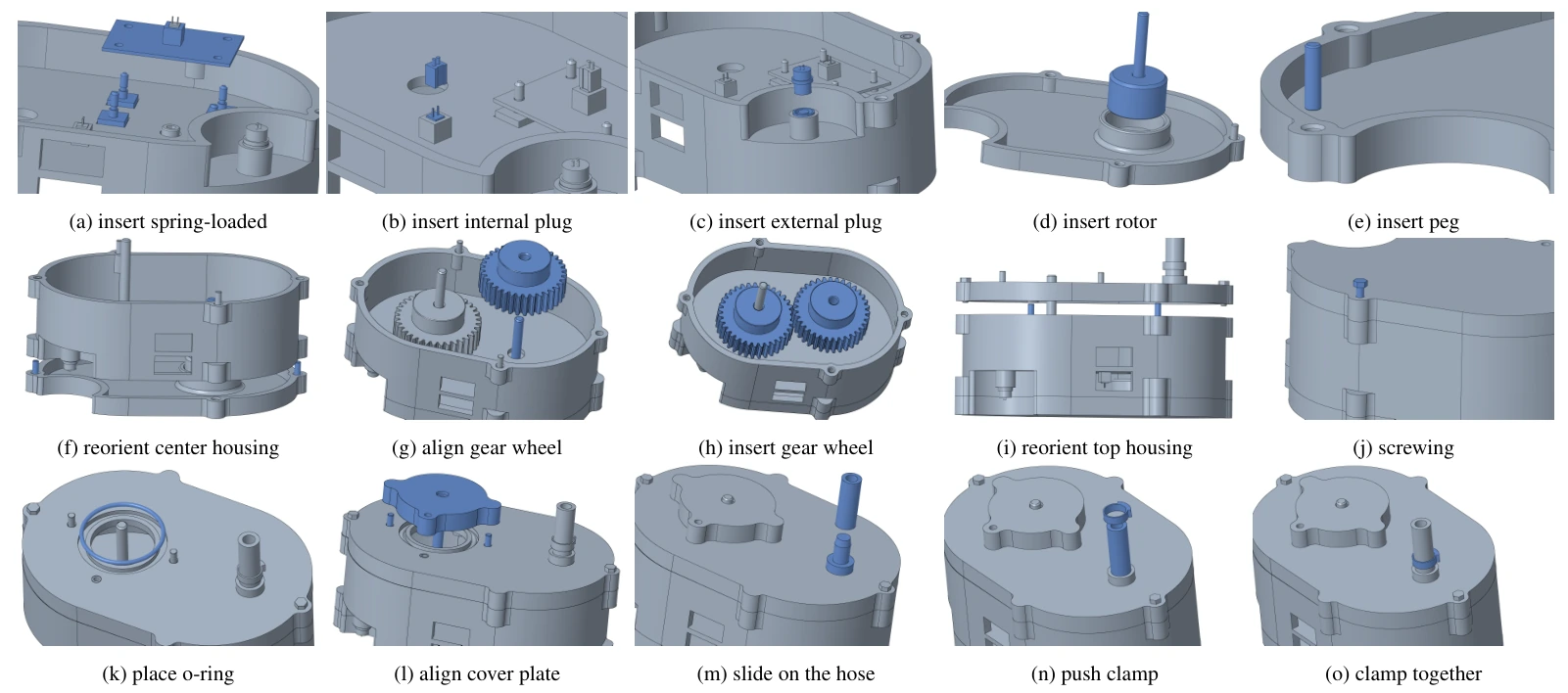 LABIT — All fifteen assembly operations in the published task sequence.